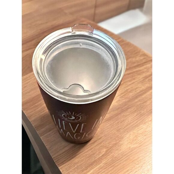 Rae Dunn Believe in Magic 17 oz Black Insulated Tumbler Double-Walled Vacuum - Picture 4 of 7